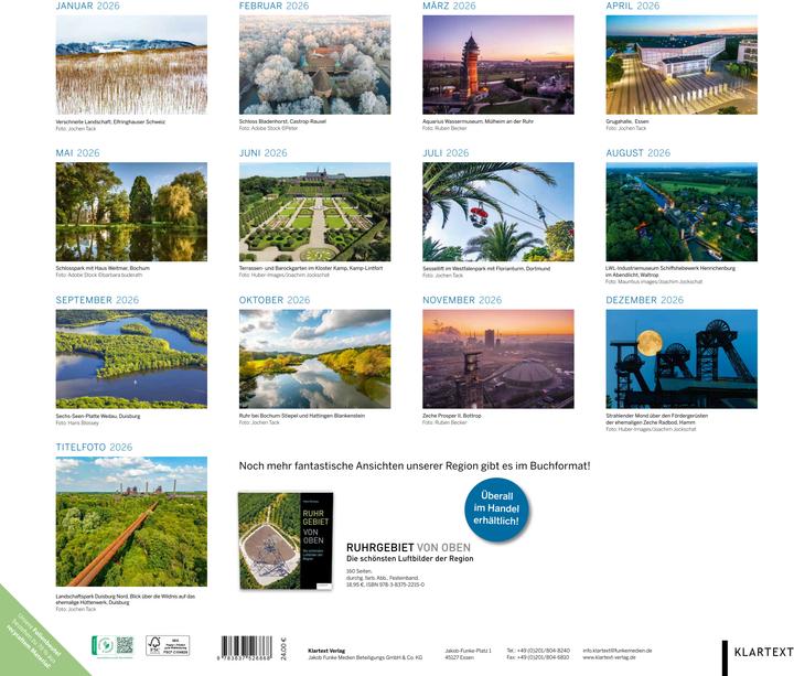 Produktbild Kalender Ruhrgebiet 2026 (51 x 45 cm)