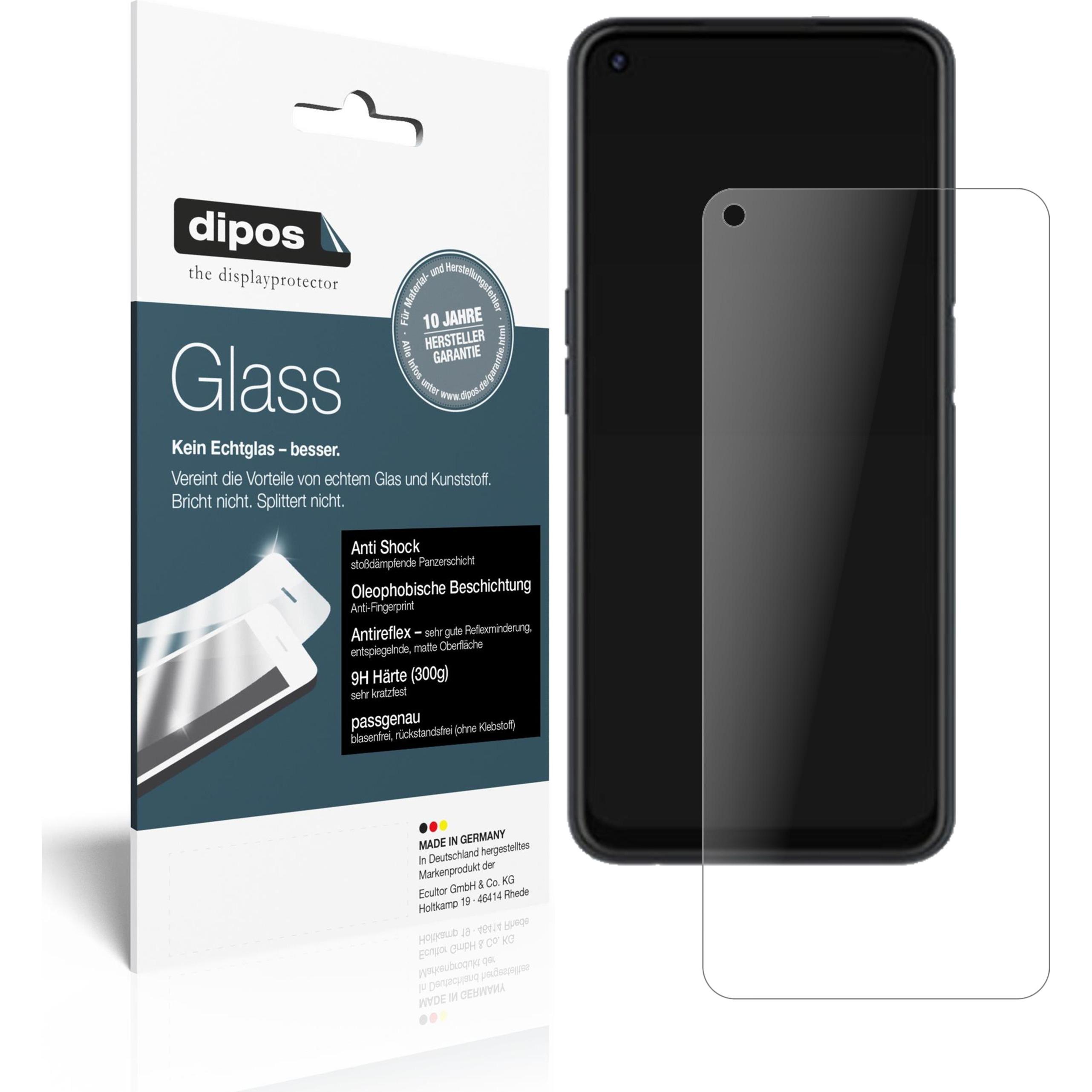 Dipos Displayschutz Anti-Shock (2 Stück, Oppo A52), Smartphone Schutzfolie, Transparent