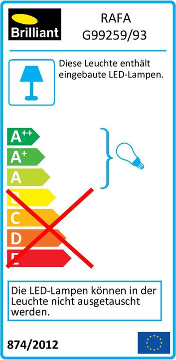 Label énergétique Brilliant Rafa (697 lm)