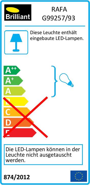 Label énergétique Brilliant Rafa (437 lm)