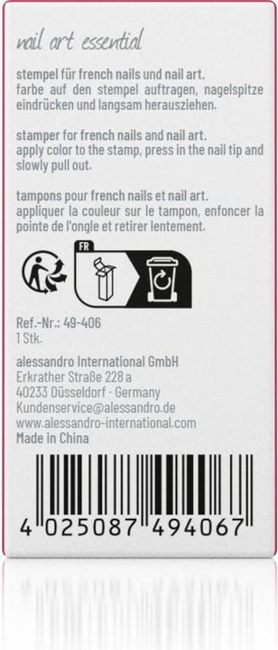 Actual product image Alessandro International Striplac French Stamper (Transparent)