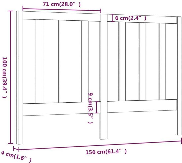 Image du produit VidaXL Lambertine (156 x 4 x 100 cm)