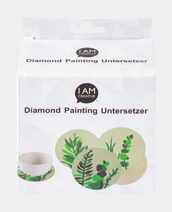 Actual product image I Am Creative Diamond Painting Untersetzer, Pflanzen