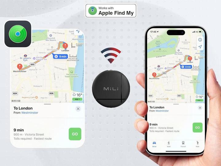 Actual product image Mili LiTag item finder - Black (iOS, iPadOS)