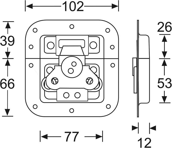 Produktbild Werkstarck Verschlüsse BUTTERFLY MEDIUM V4 (Kistenverschlüsse, 1 Stk.)