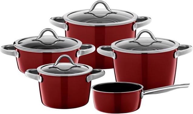 Produktbild Silit Kochgeschirr-Set 5-tlg Vitaliano Rosso (Pfannenset + Topfset)