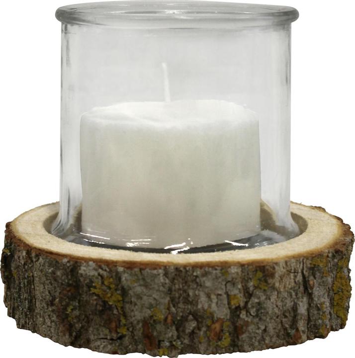 Image du produit Natura Punto Verre à bougie sur socle en bois (13 x 13 cm)