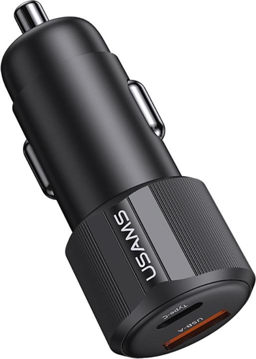 Produktbild Usams CC283 60W A+C Dual-port Fast Car Charger - YT Series Black