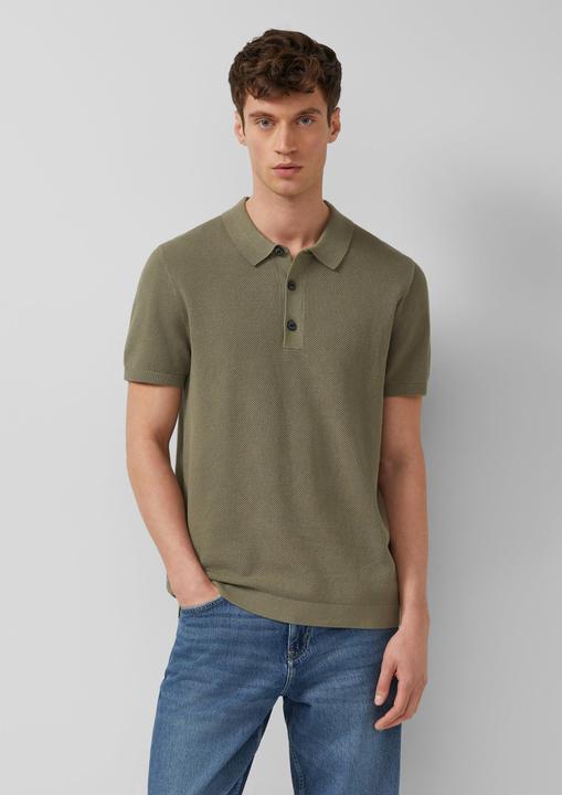 Produktbild s.Oliver Strickpullover aus Baumwolle mit Polokragen (XL)