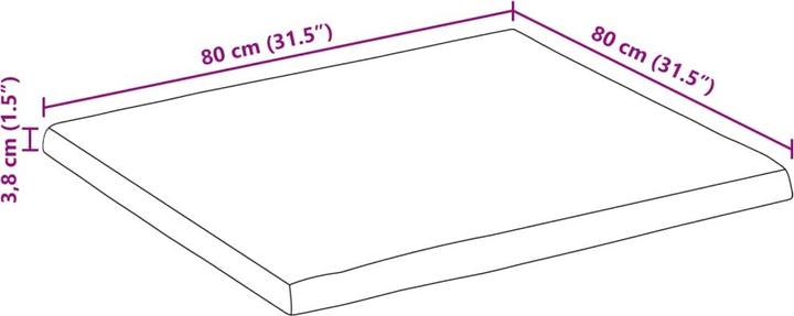 Image du produit vidaXL Tischplatte (80 x 80 cm)