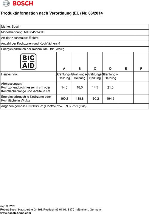 Actual product image Bosch Hausgeräte Nke645ga1e (58.30 cm, Glass ceramic hob)