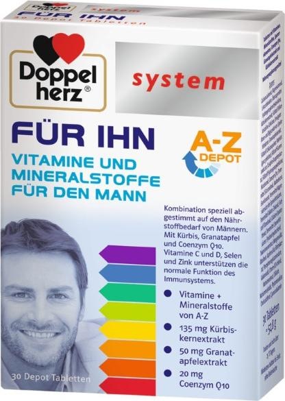 Actual product image Doppelherz system FOR HIM, 30 tablets (30 Piece, Pills)