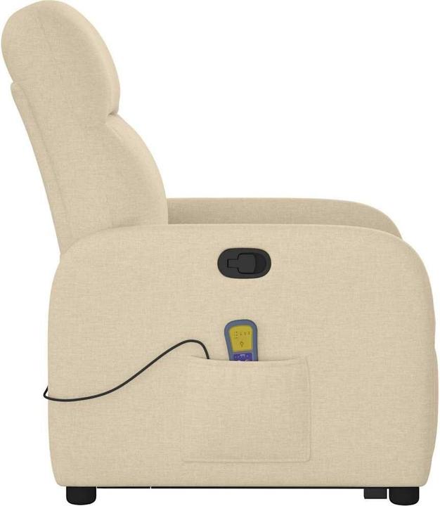 Immagine prodotto VidaXL Poltrona massaggiante con ausilio stand-up in tessuto crema