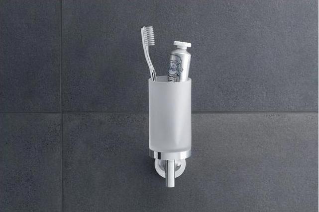 Actual product image Duravit Glass holder STARCK T incl. glass white matt chrome