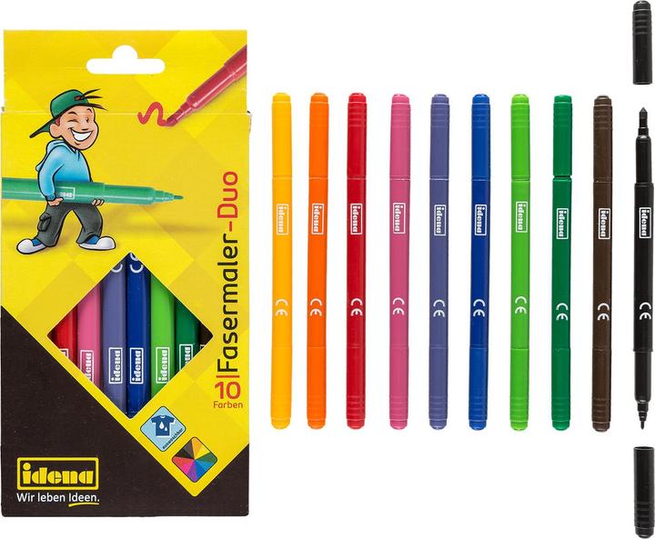 Actual product image Idena Fiber pens 10 pcs. Duo (10x)
