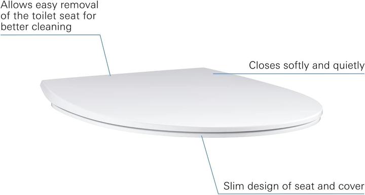Actual product image Grohe Bau Contemporary - toiletsaede 364x435mm m/låg Alpinhvid