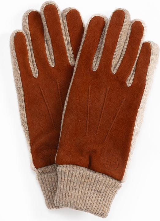 Image du produit Cash-Mere Ziegen Wildlederhandschuhe mit Kaschmirfutter und Manchette (M)