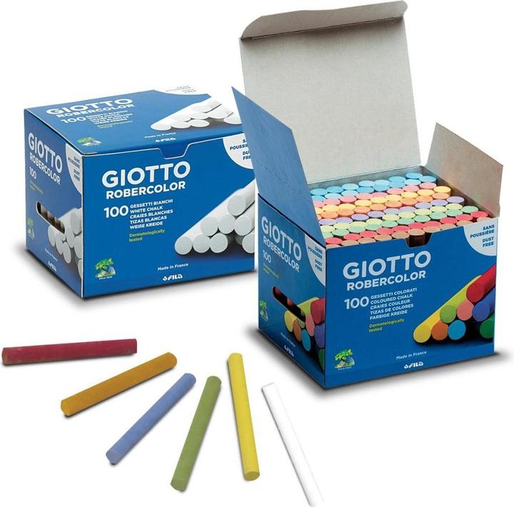 Actual product image Giotto ROBERCOLOR - blackboard crayons (White, 100 x)