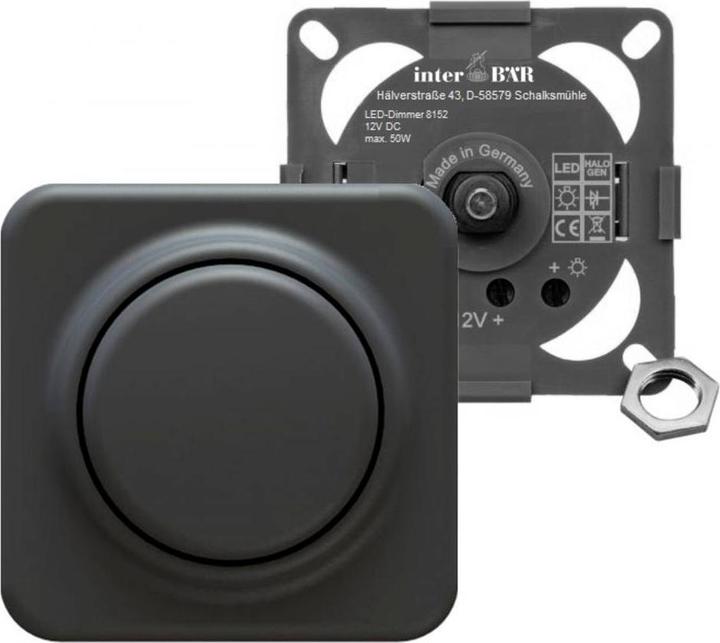 interBär 8152-004.01 Variateur encastrable pour meuble Noir