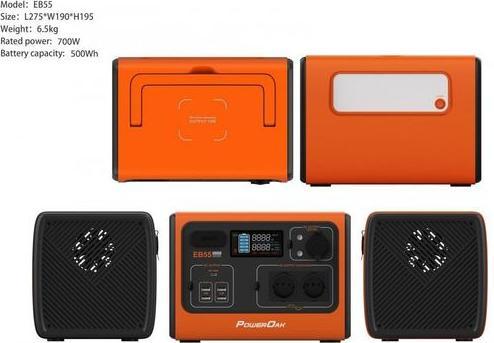 Image du produit Bluetti EB55 (537 Wh, 7.50 kg)
