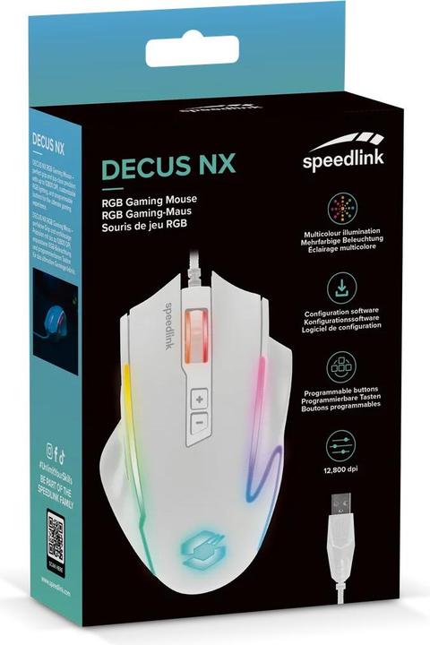 Image du produit Speedlink DECUS NX RGB Gaming Mouse, white (Filaire)