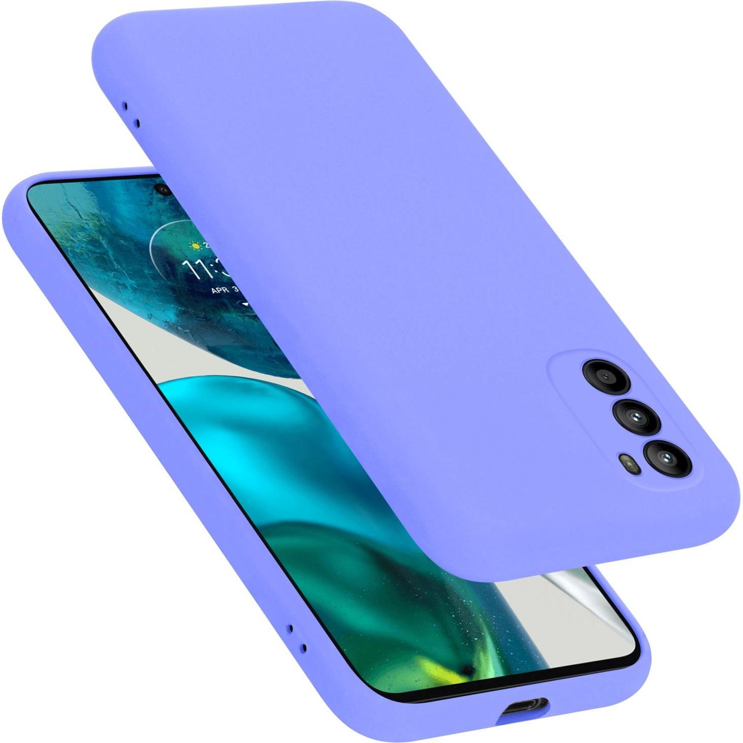 Cadorabo TPU Liquid Silicone Case Hülle für Motorola MOTO G52 4G / G82 5G (Motorola Moto G82 5G), Smartphone Hülle, Viol...