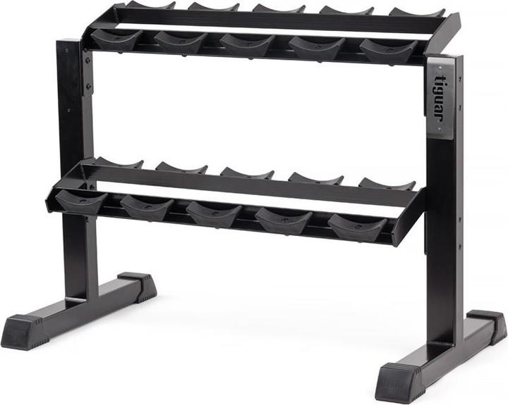 Tiguar Hantelständer mit Caps – Erweiterungselement für modulare Hantelracks, Ablagen mit Profilcaps