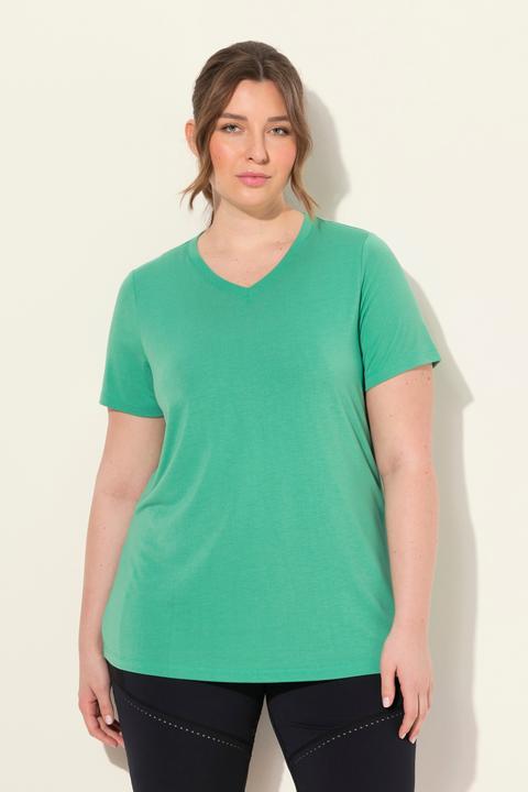Produktbild Ulla Popken Funktionsshirt, antibakteriell, V-Ausschnitt, Halbarm (46, 48)