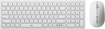 Actual product image Alogic AlogicEchelon Compact USB-C B Keyboard + Mouse for Mac (White) (DE, Wireless)