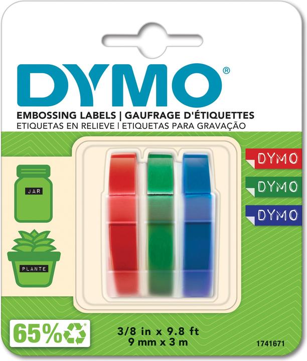 Dymo Nastro per goffratura 3D (0.90 cm, Blu, Nero, Rosso)