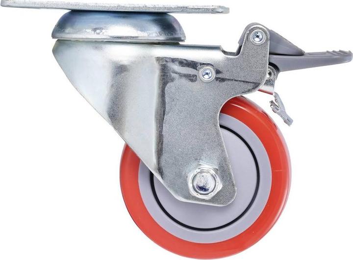 Image du produit Toolcraft TO-7935651 Roulette pivotante à nivellement, 76 mm avec plaque à visser