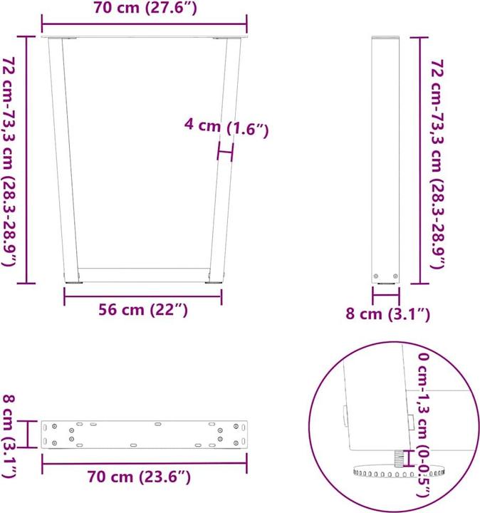 Immagine prodotto vidaXL Esstischbein