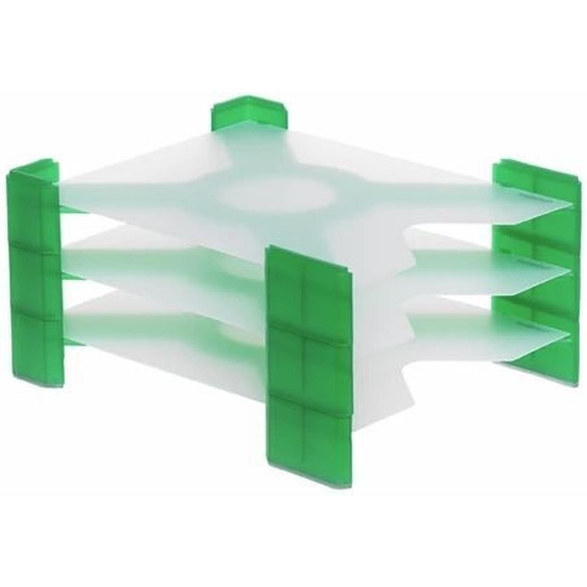 Foldersys, Dokumentenablage, Briefablage X-Filer A4 PP grün transluzent VE=3 Stück (A4)
