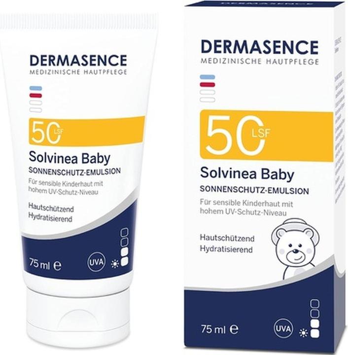 Actual product image Dermasence Solvinea Baby SPF50 (Suntan cream, SPF 50+, 75 ml)