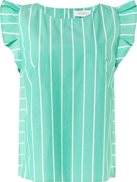 Actual product image Comma Bluse Gestreifte Baumwollbluse mit Volants (42)
