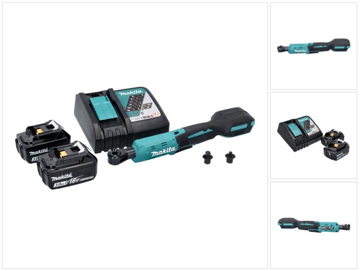 Productafbeelding Makita DWR 180 RF Accu ratelschroevendraaier 18 V 47,5 Nm 1/4" 3/8" + 2x accu 3,0 Ah + lader (1/4", 3/8")