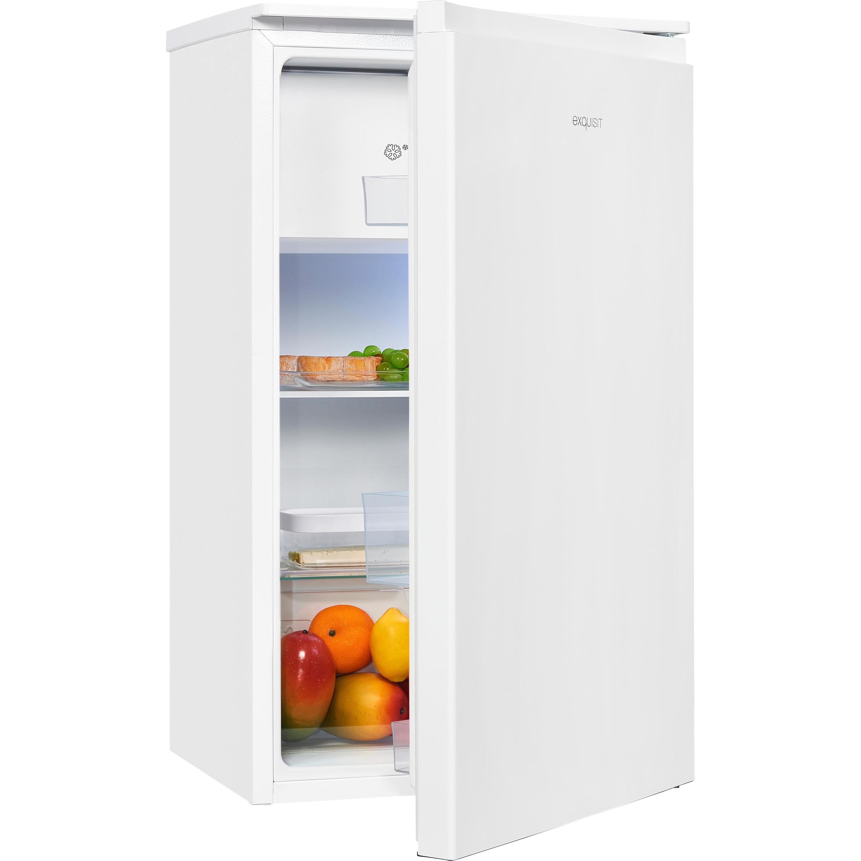 Exquisit KS117-3-010E weiss, Kühlschrank Freistehend, Weiss