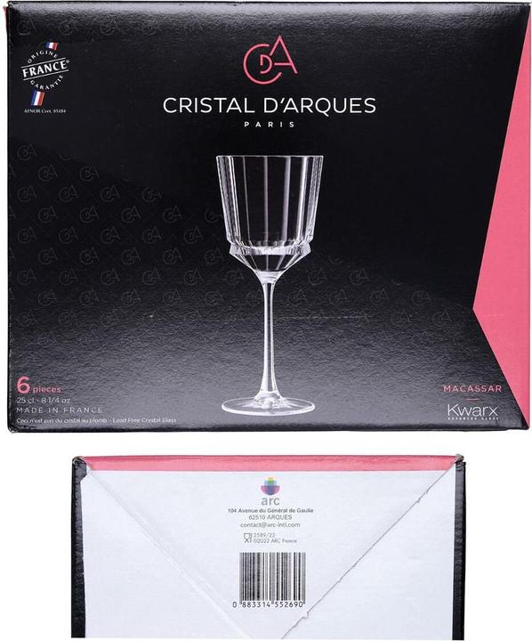 Produktbild Cristal d'Arques Gläser 7501612 Glas 250 ml (6 Stücke) (0.25 l, 6 x)