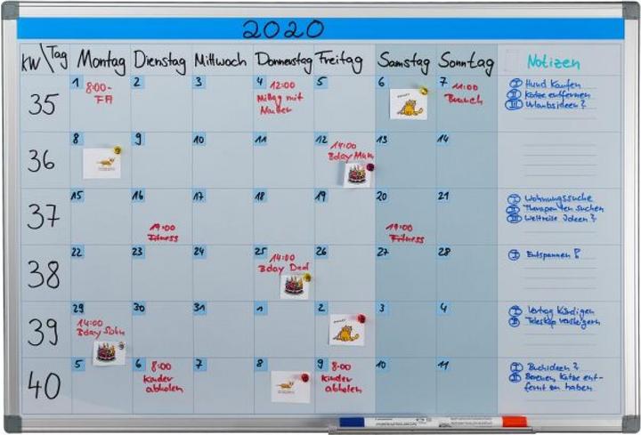 Actual product image Relaxdays Whiteboard planner (90 x 5 x 60 cm)