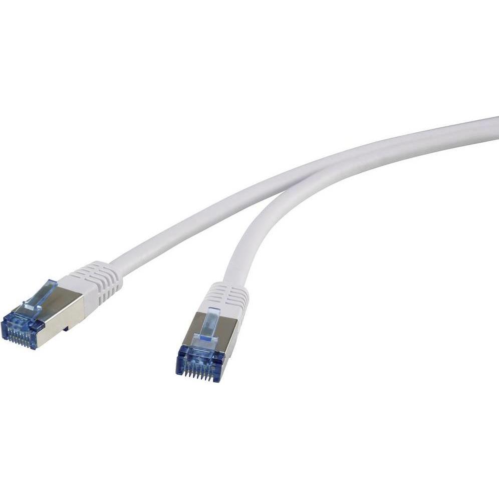 Thumbnail - Renkforce RF-4732886 RJ45 Netzwerkkabel, Patchkabel CAT 6a S/FTP 2.00 m Grau höchstflexibel, vergoldete Steckk (S/FTP, C...