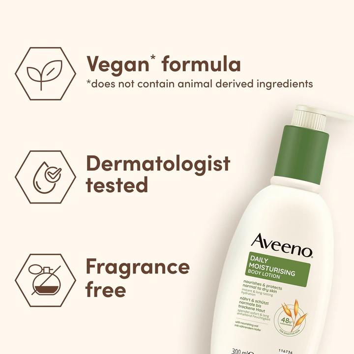 Actual product image Aveeno Daily Moisturising (Body lotion, 300 ml)