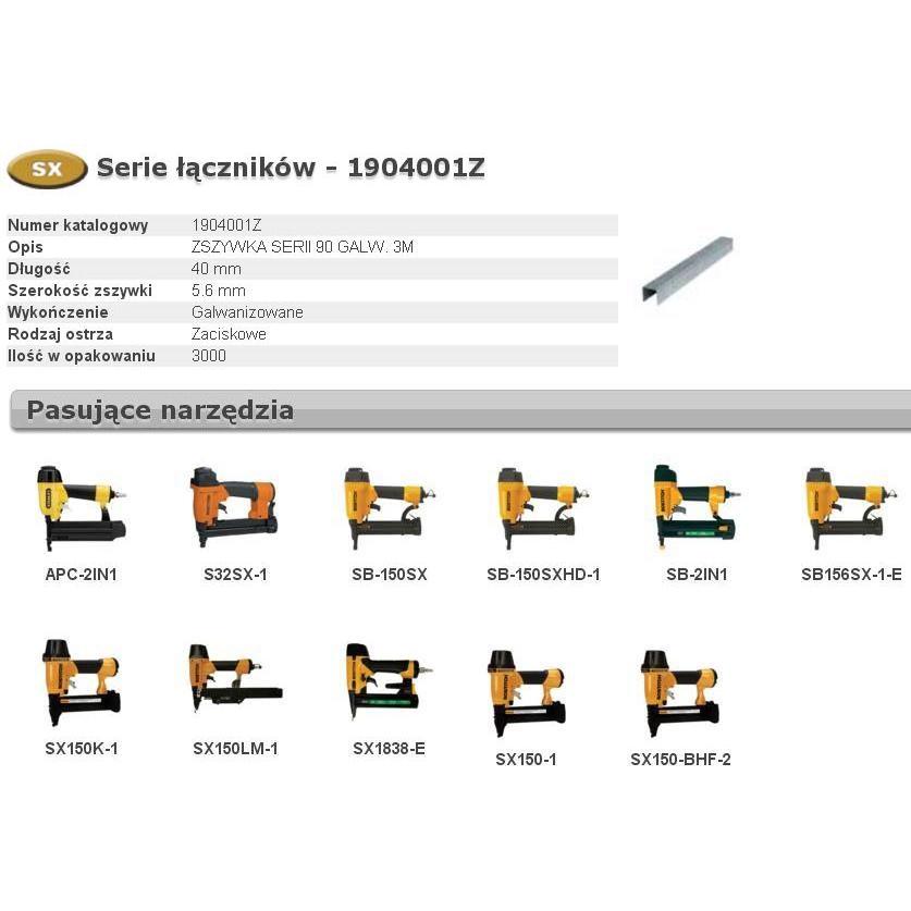 Thumbnail - Bostitch, Büroklammer, ZSZYWKI 90 40mm 3000 szt (3000 x)