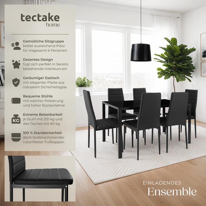 Image du produit tectake Essgruppe Berlin (Verre)