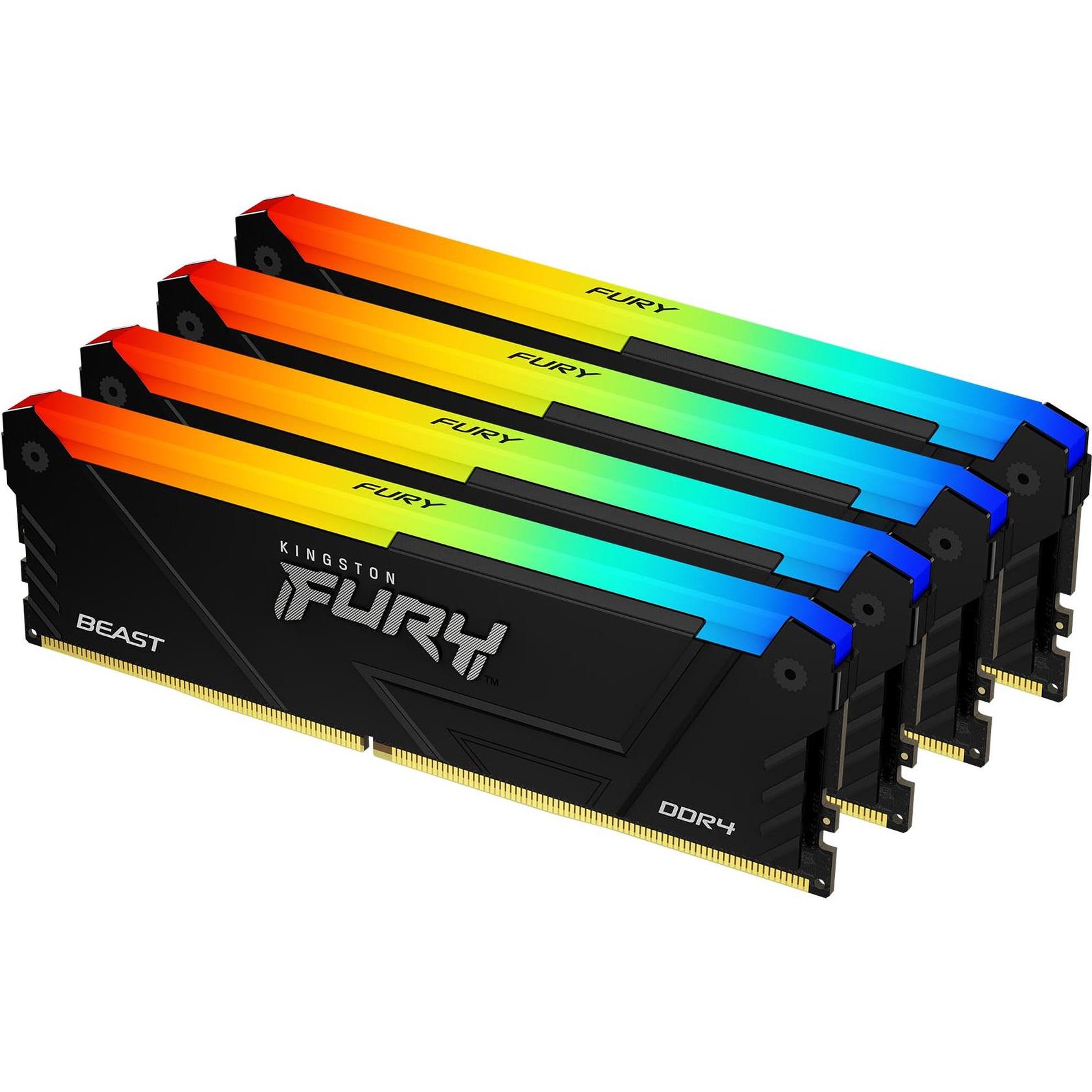 Kingston FURY Beast (1 x 16GB, 3200 MHz, DDR4-RAM, DIMM), RAM, Schwarz