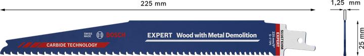 Actual product image Bosch Professional Zubehör EXPERT 'Wood with Metal Demolition' S 1167 XHM reciprocating saw blade, 3 pieces