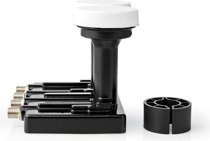 Actual product image Nedis LNB Quad Monoblock 4.3 ° Output connector: 4X F-Connector Noise figure range: 0.85 dB Converse (Quad LNB)