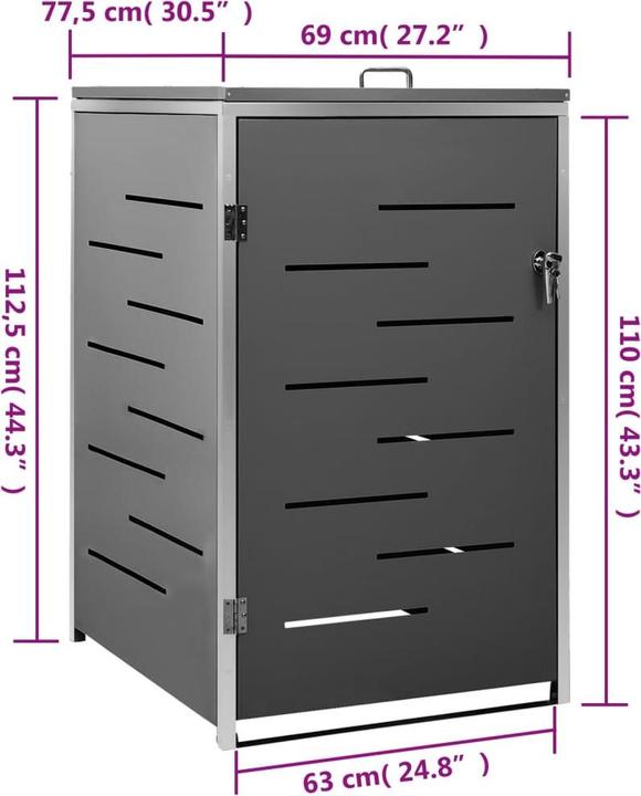 Image du produit vidaXL Mülltonnenbox
