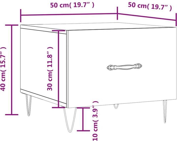 Produktbild vidaXL Couchtisch (50 x 50 x 40 cm)