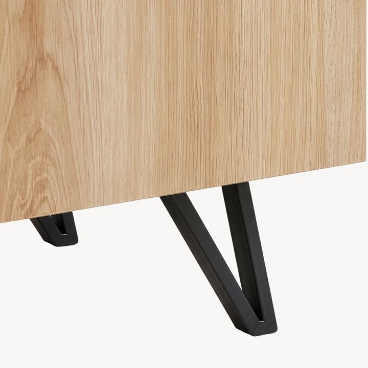 Image du produit En.Casa Sideboard Noppen 100x120x38 cm Eicheoptik (120 x 38 x 100 cm)