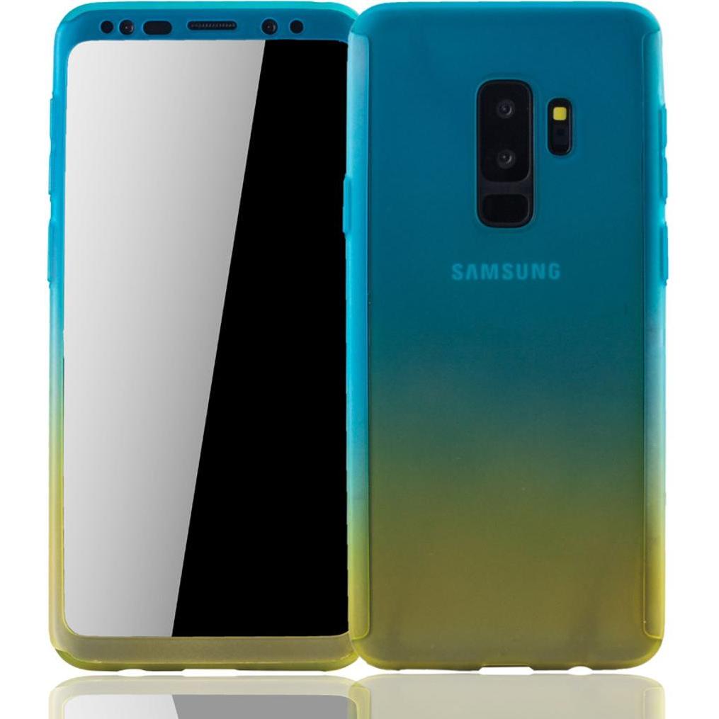 König Design Hülle Handy Schutz für Samsung Galaxy S9 Plus Full Case Cover Displayschutz Gelb (Samsung Galaxy S9+), Smar...
